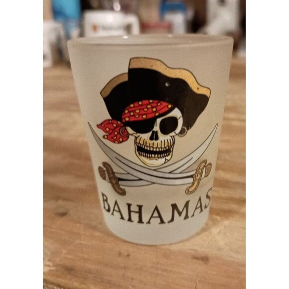 BAHAMAS PIRATE Shot Glass, Souvenir Shot Glasses,  State Souvenir Glasses, #8 - Picture 1 of 3